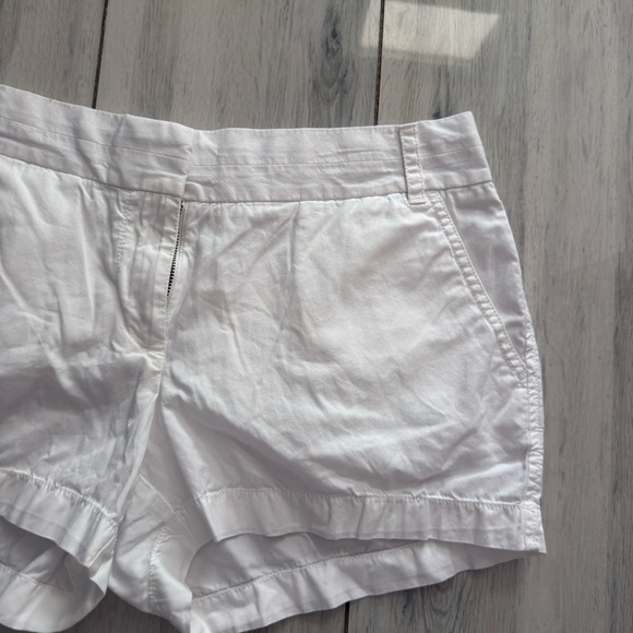 J Crew White Shorts Classic Twill City Fit Chino Bottoms Womens Size 8 cotton - Picture 3 of 11